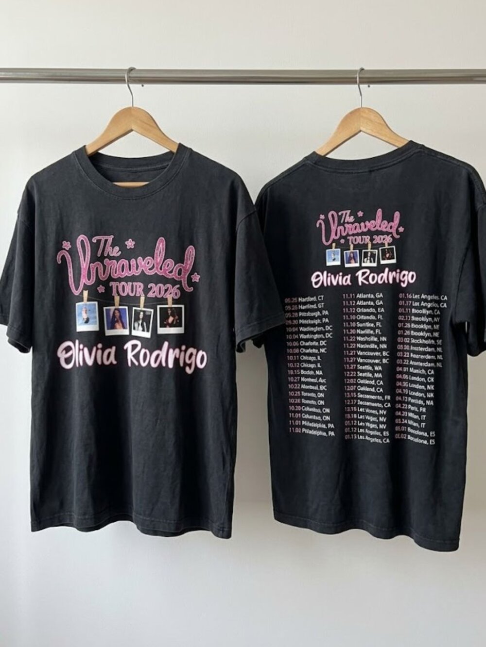 Olivia Rodrigo Unraveled Tour 2026 GUTS T-Shirt Reprint